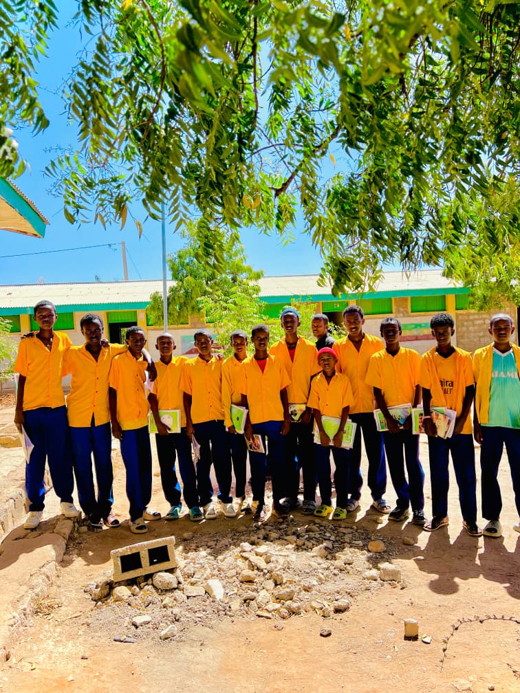 Students in uniform outdoors